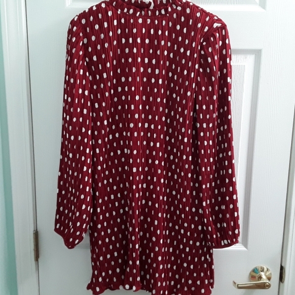 Lulu's Pleats To Meet You Polka Dot Dress Blogger Fav - Picture 5 of 11